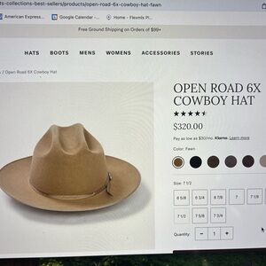 Stetson Open Road 6X Cowboy Hat